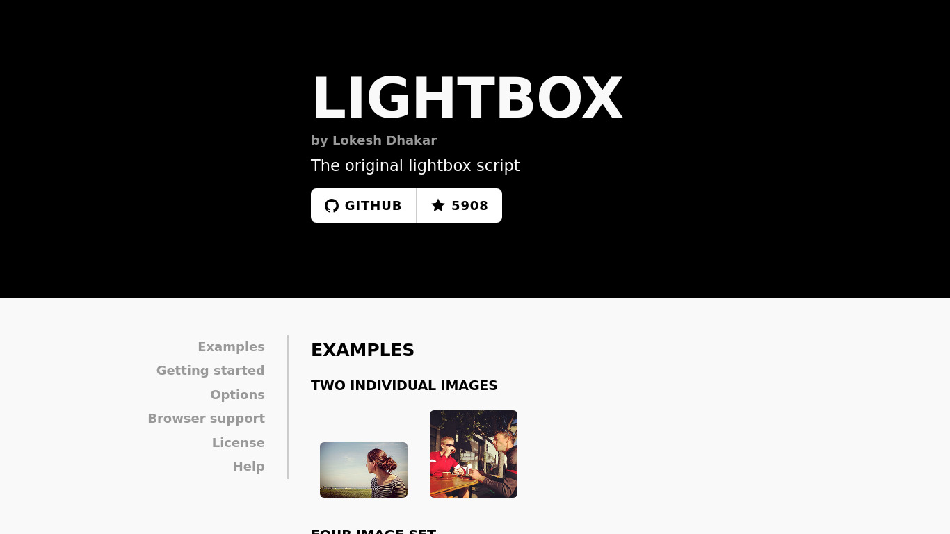 Lightbox 2 Landing page