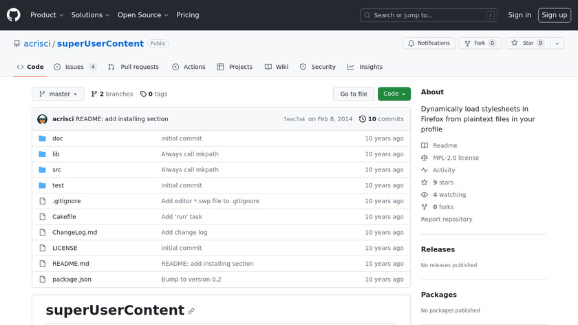 superUserContent Landing Page