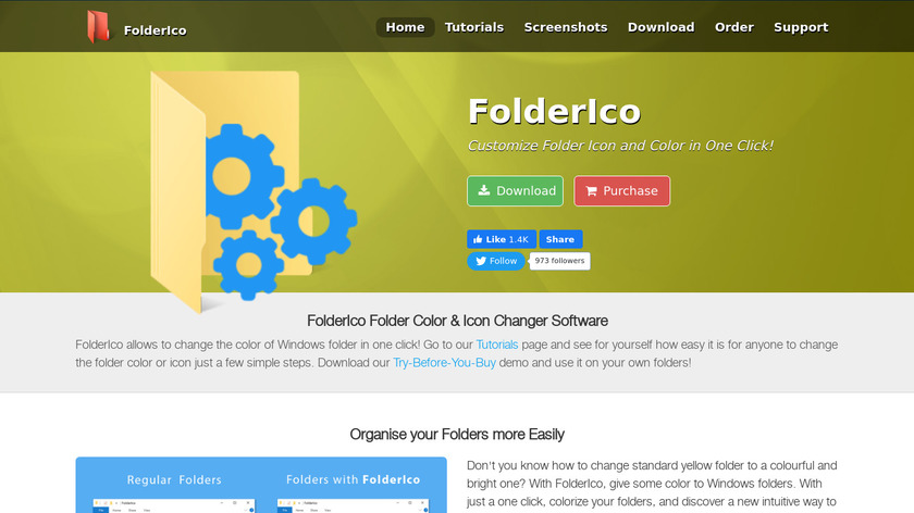 Teorex FolderIco Landing Page