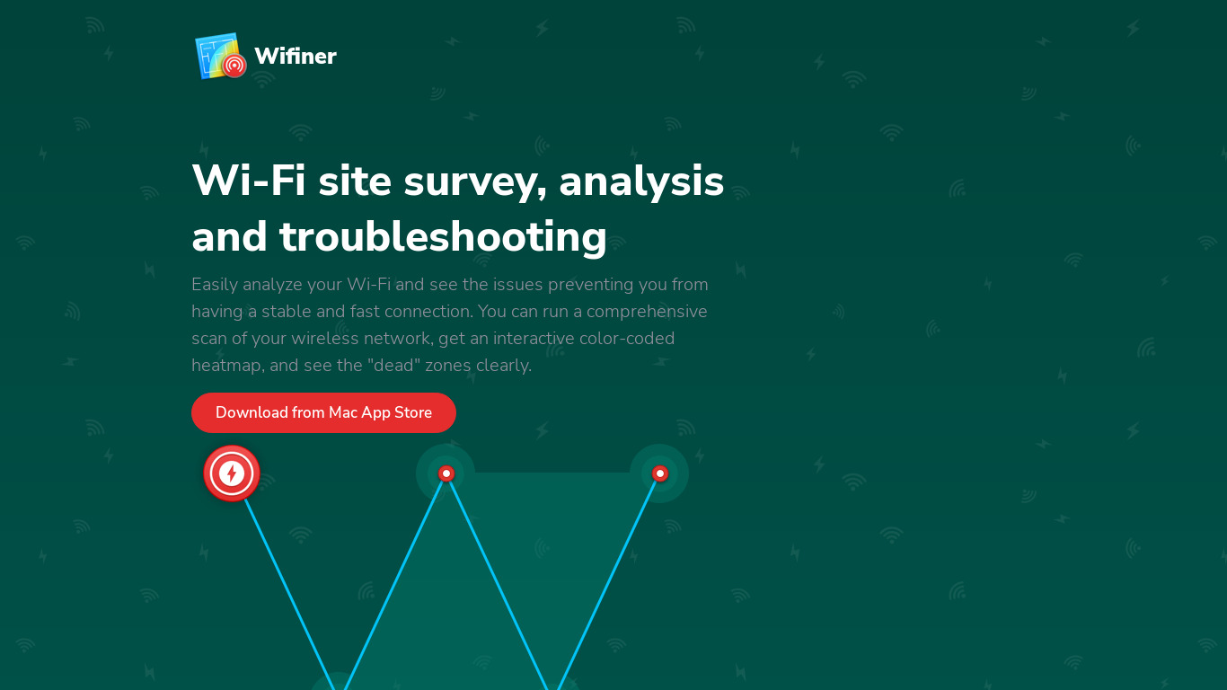 Wifiner - WiFi Analyzer Landing page