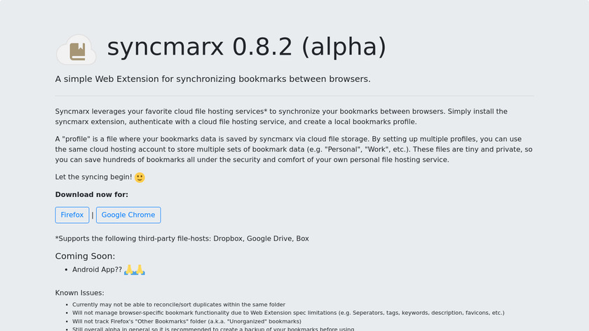syncmarx Landing Page