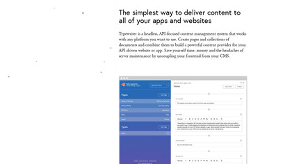 Typewriter Cloud CMS image