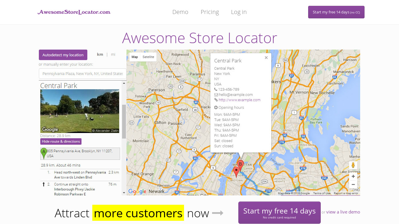 Awesome Store Locator Landing page