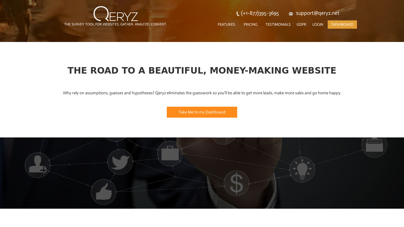 Qeryz Landing page