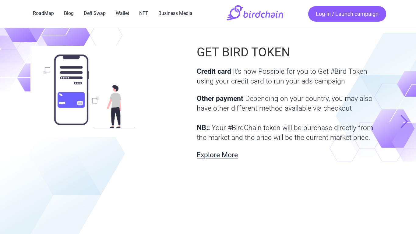 Birdchain Landing page