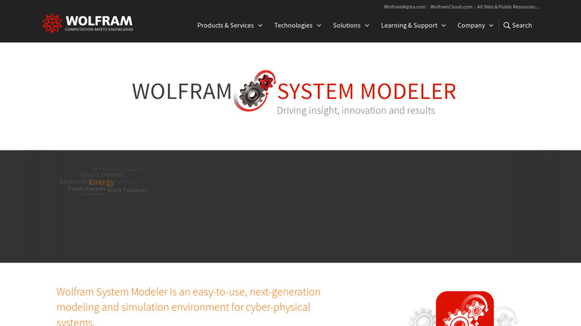 Wolfram SystemModeler Landing Page