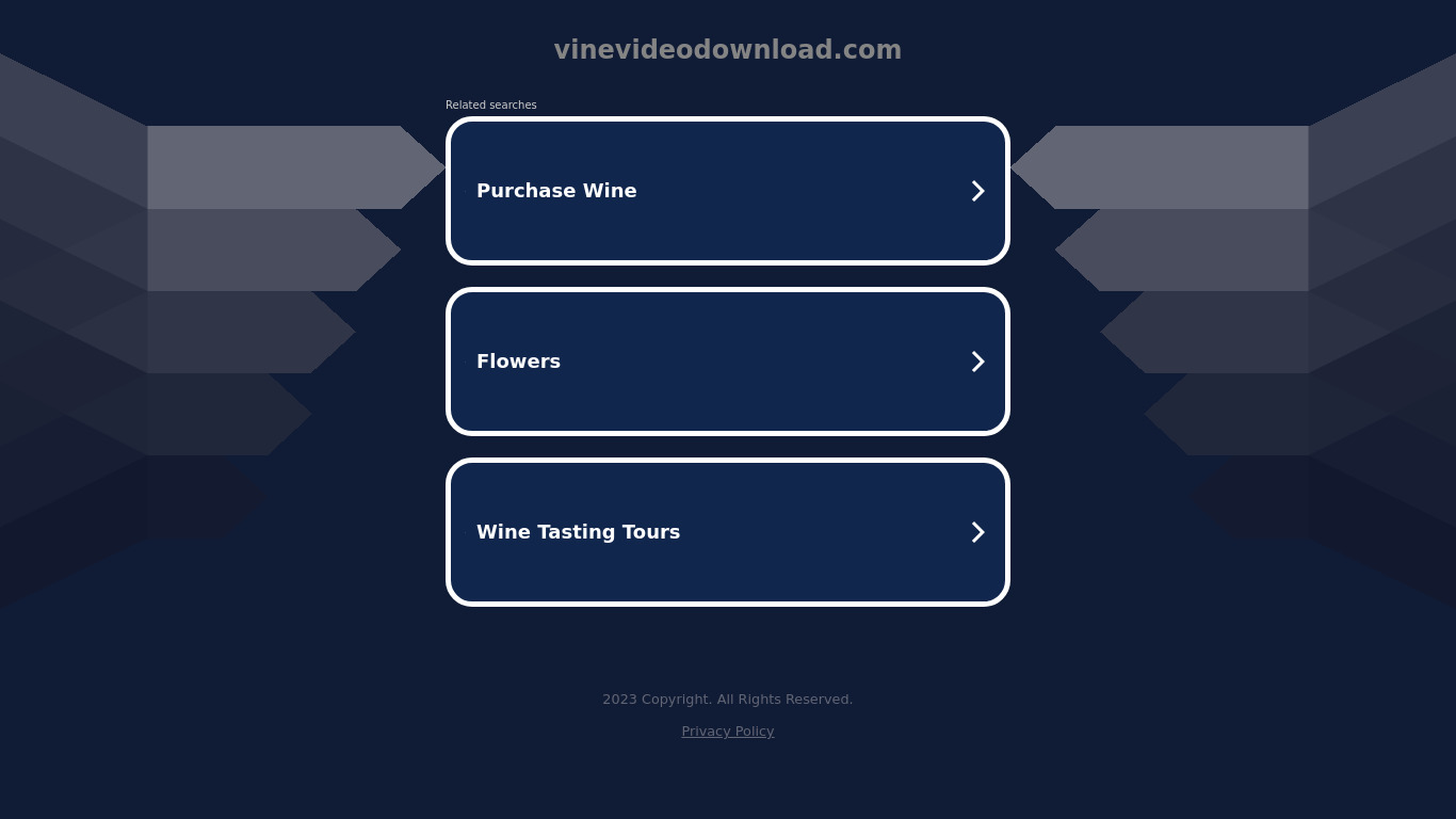 Vine Video Download Landing page