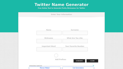 Twitter Name Generator image