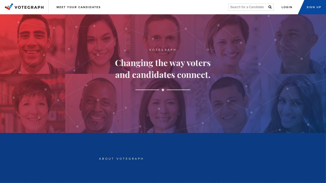 Votegraph Landing page