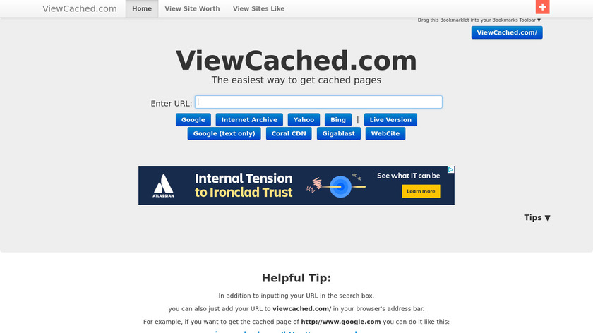 ViewCached.com Landing Page
