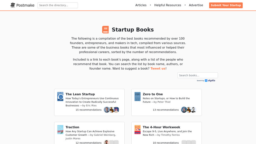 Founder Books Landing Page
