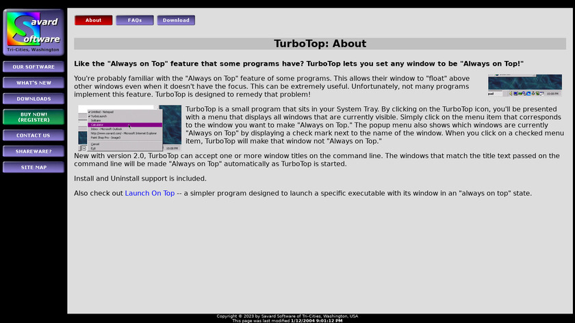 TurboTop Landing Page