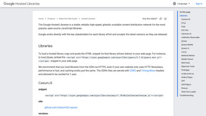 Google Hosted Libraries image