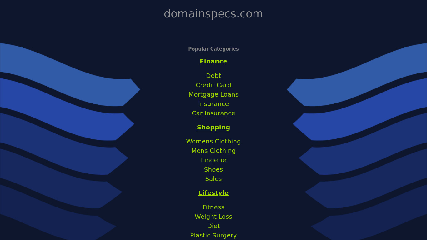 DomainSpecs.com Landing page