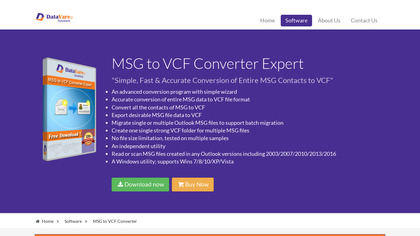 DataVare MSG to VCF Converter image