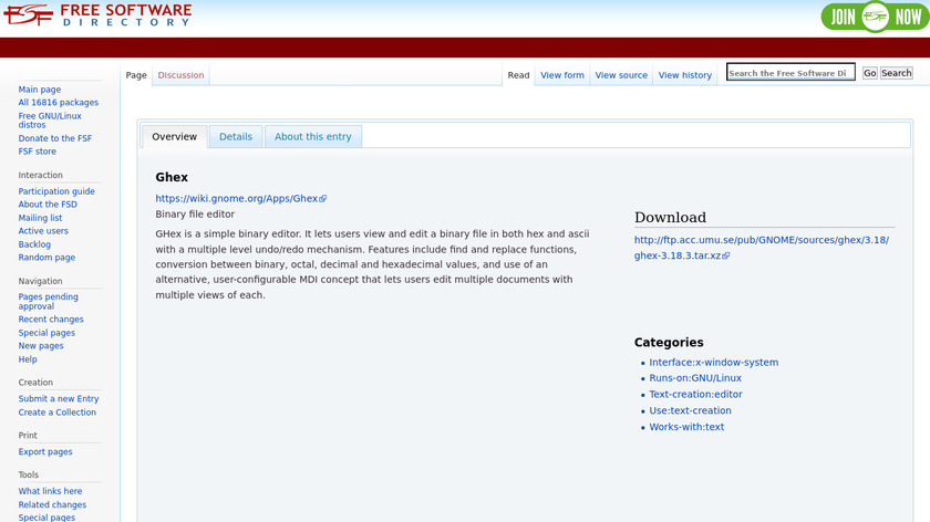 Ghex Landing Page