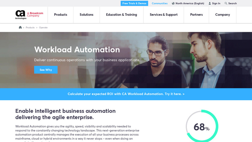 broadcom.com CA Workload Automation Landing Page