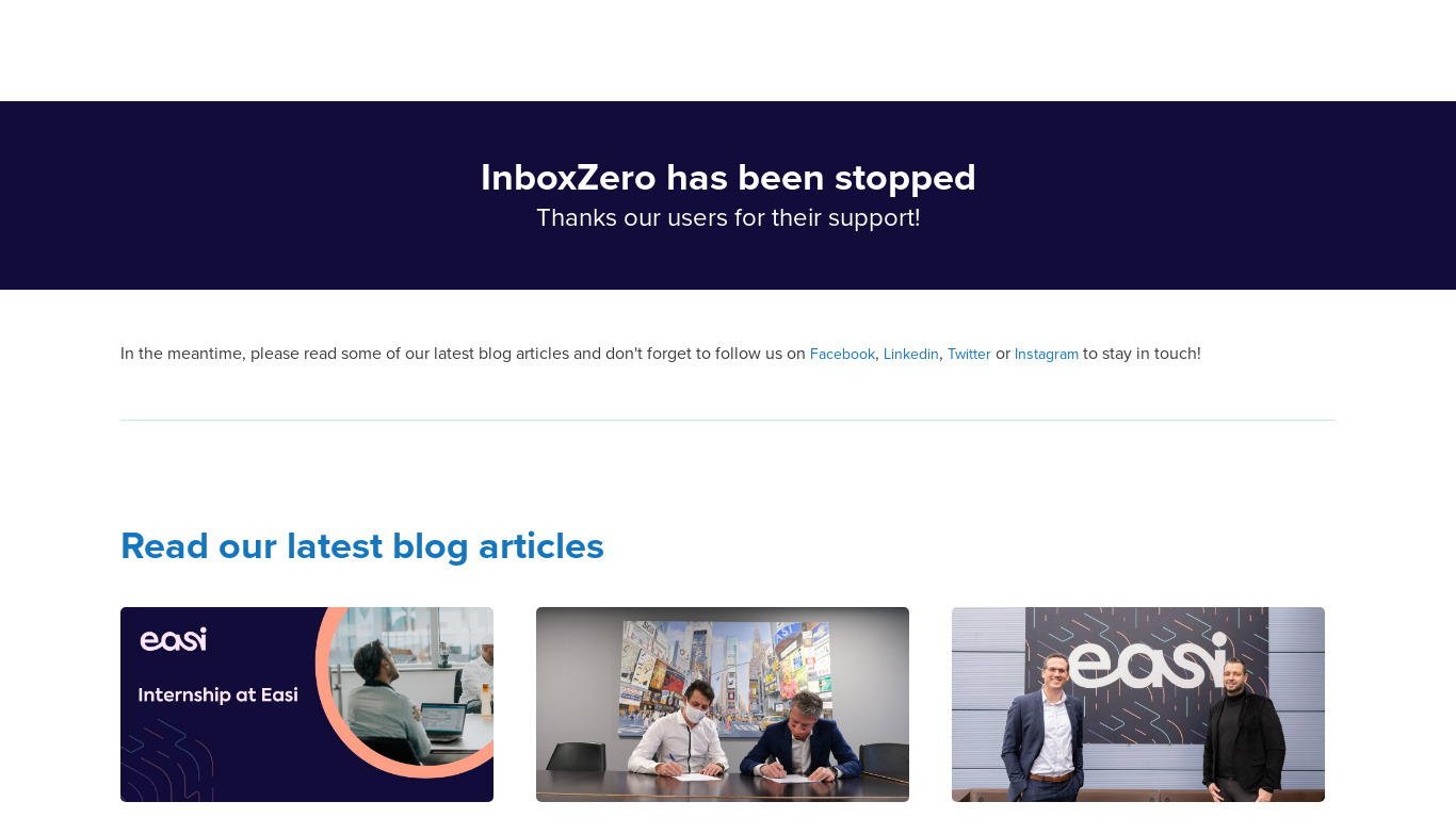 InboxZero Landing page