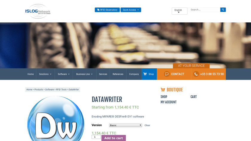 DataWriter - Islog Landing Page