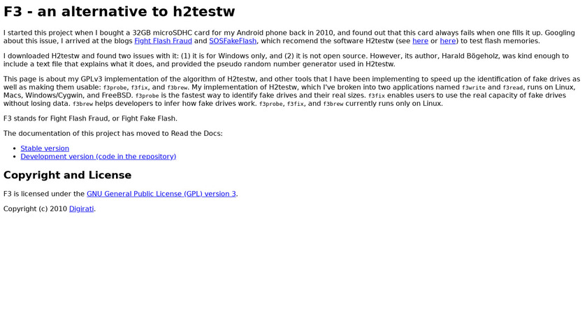 F3 Landing Page