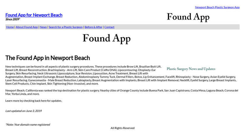 foundapp.com Found Landing Page
