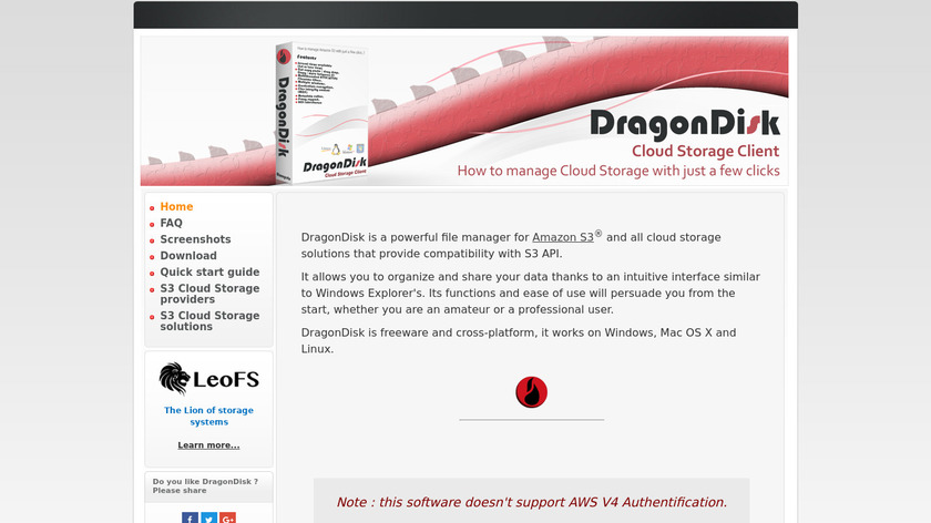 DragonDisk Landing Page