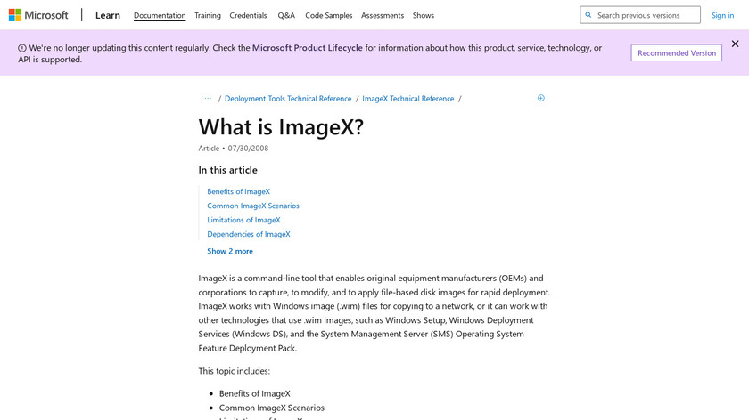 ImageX Landing Page