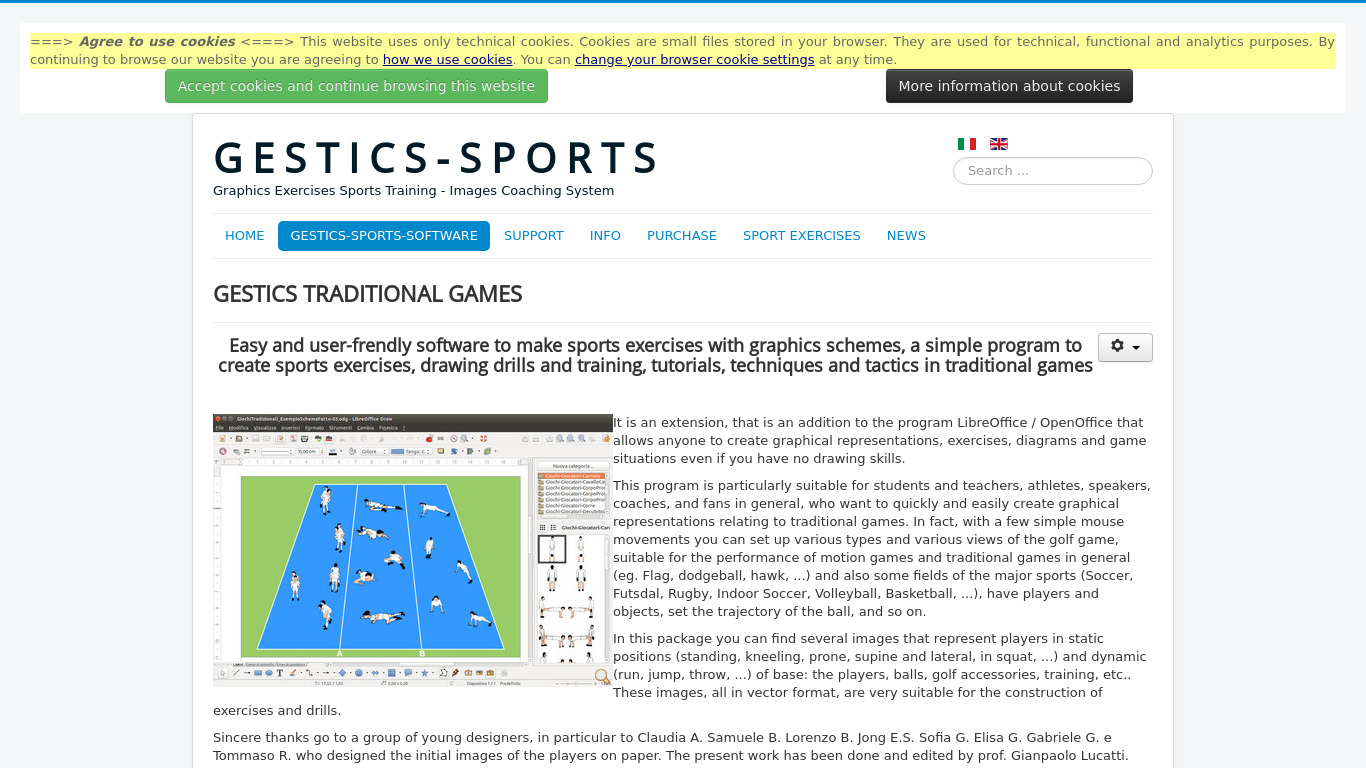 sportscoachingsystem.com GESTICS TRADITIONAL GAMES Landing page