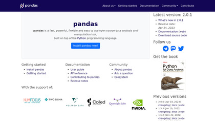 Pandas screenshot