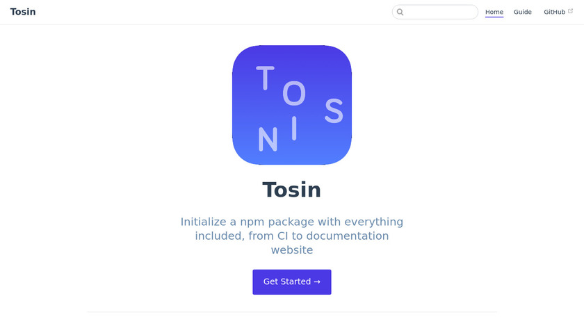 Tosin Landing Page