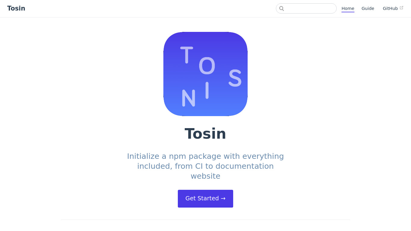 Tosin Landing page