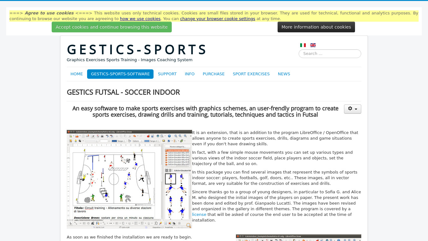 sportscoachingsystem.com GESTICS FUTSAL Landing page