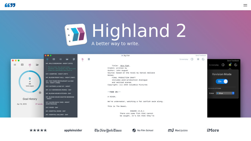 Highland Landing Page