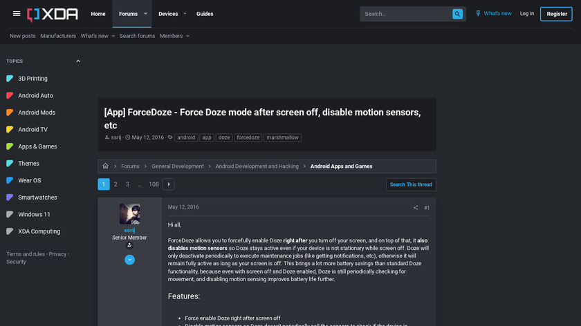 ForceDoze Landing Page