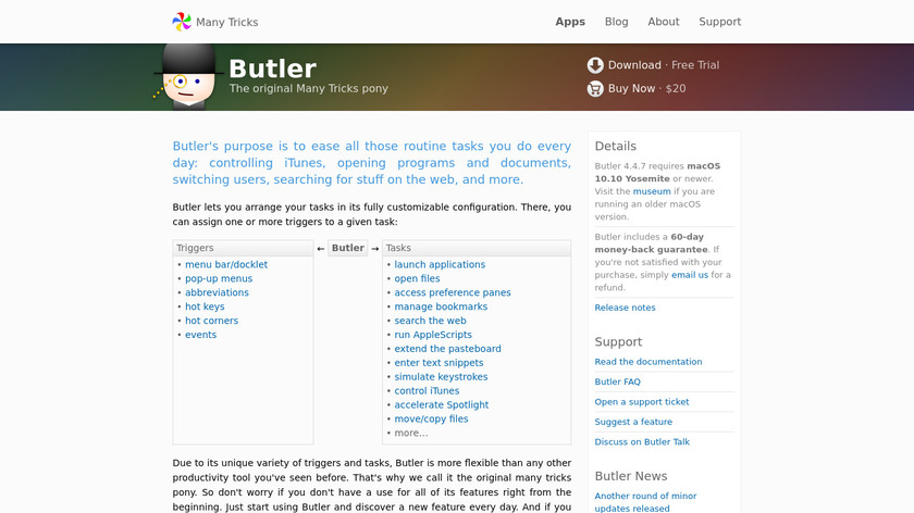 Butler Landing Page