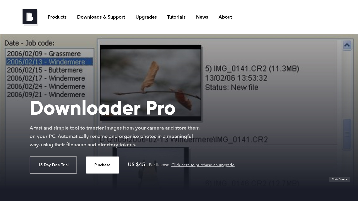 Downloader Pro Landing page