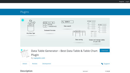 Data Tables Generator by Supsystic image
