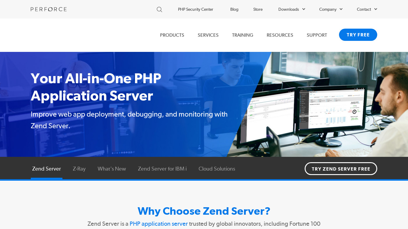 Zend Server Landing page