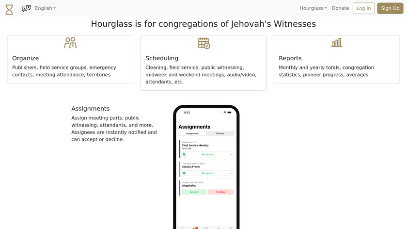 Hourglass Time Landing Page