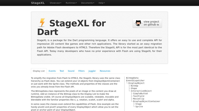 StageXL Landing Page