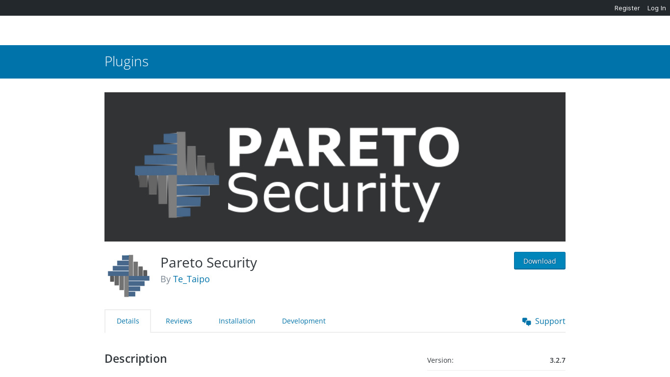 Pareto Security Landing page