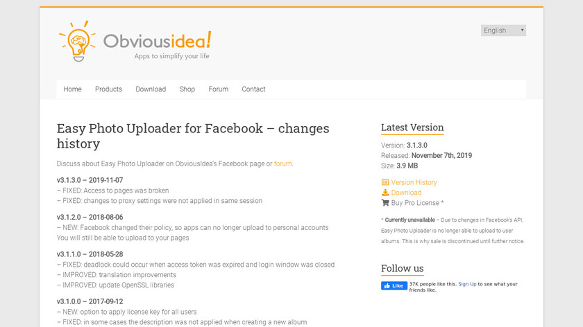 Easy Photo Uploader for Facebook Landing Page