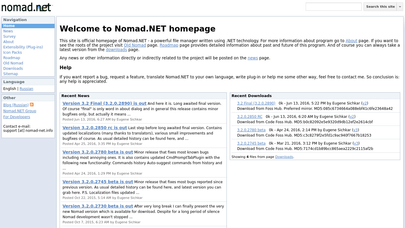 Nomad.NET Landing page