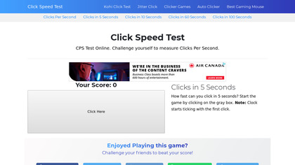 Click Speed Test image