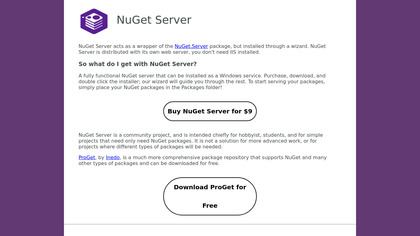 NuGet Server screenshot