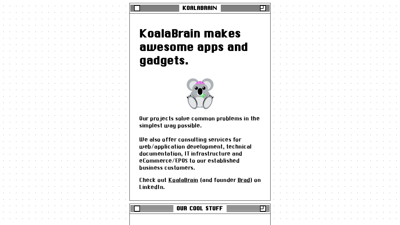 KoalaBrain Landing page