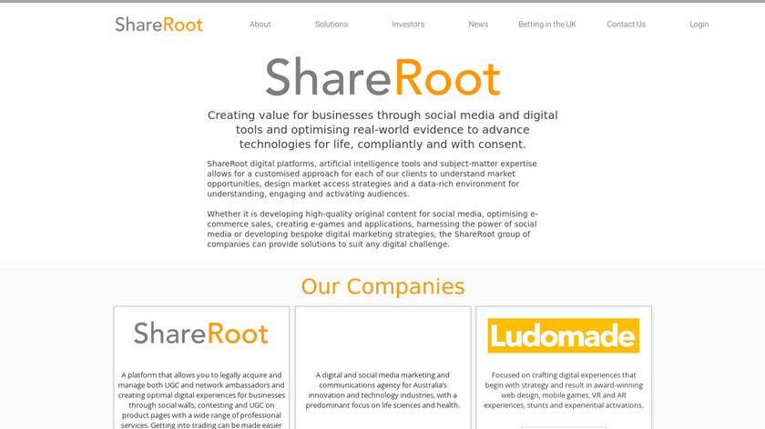 ShareRoot Landing Page