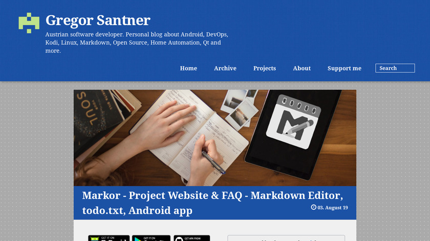 gsantner.net Markor Landing Page