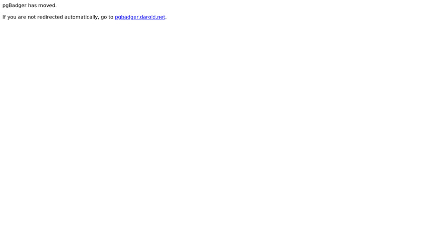 pgBadger Landing Page