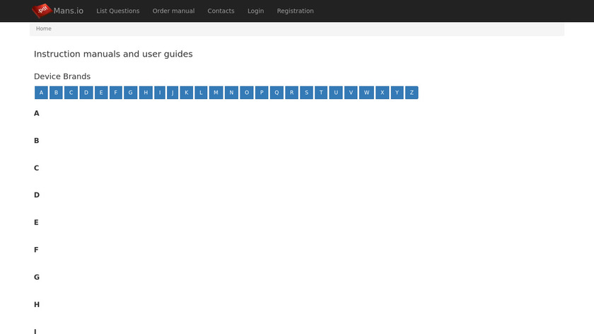 Mans.io Landing Page